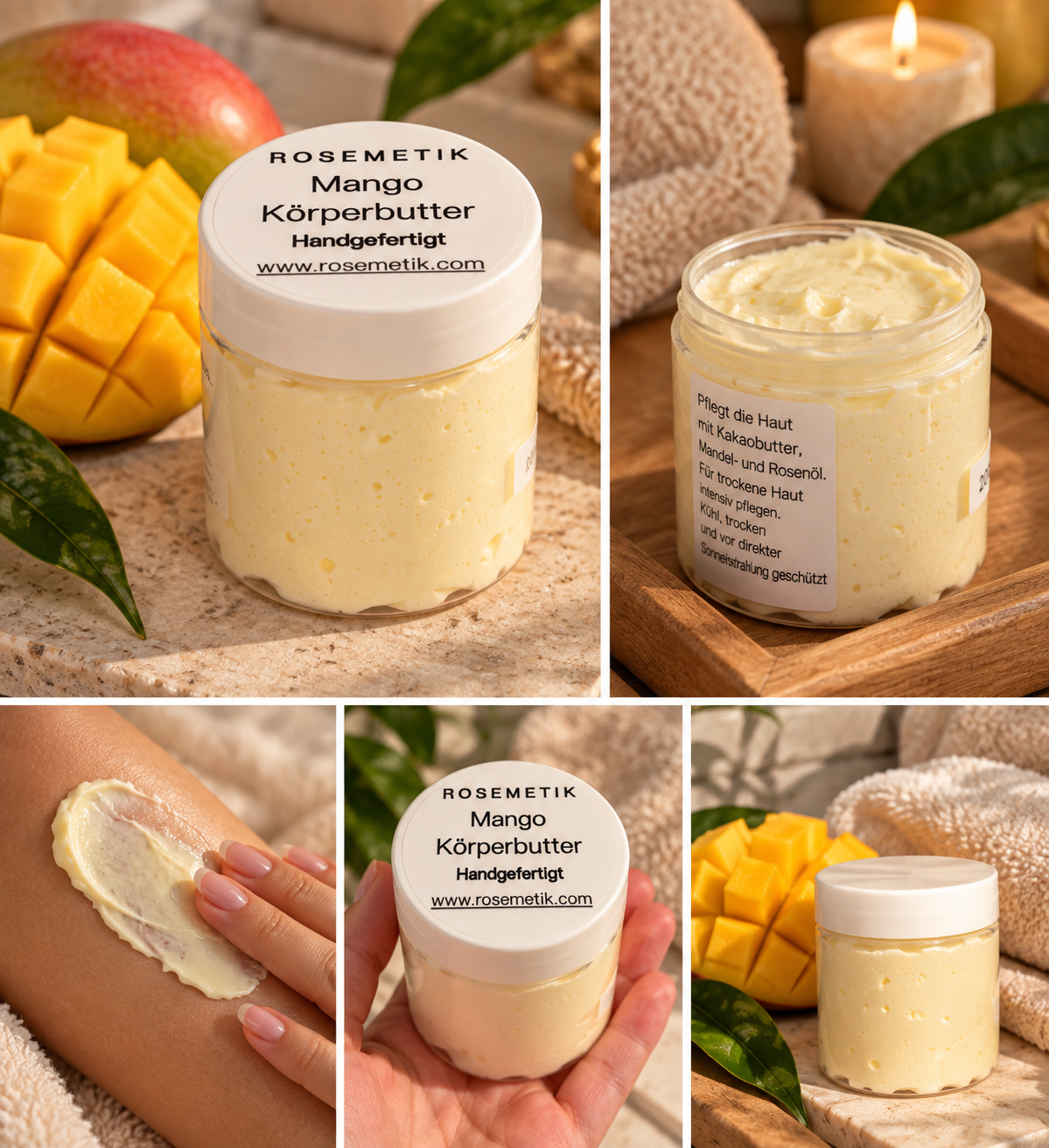 ROSEMETIK Mango Körperbutter – handgefertigt in der Schweiz